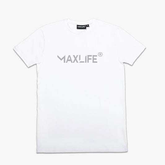 MAXLIFE CORE WHITE REFLECTIVE T-SHIRT